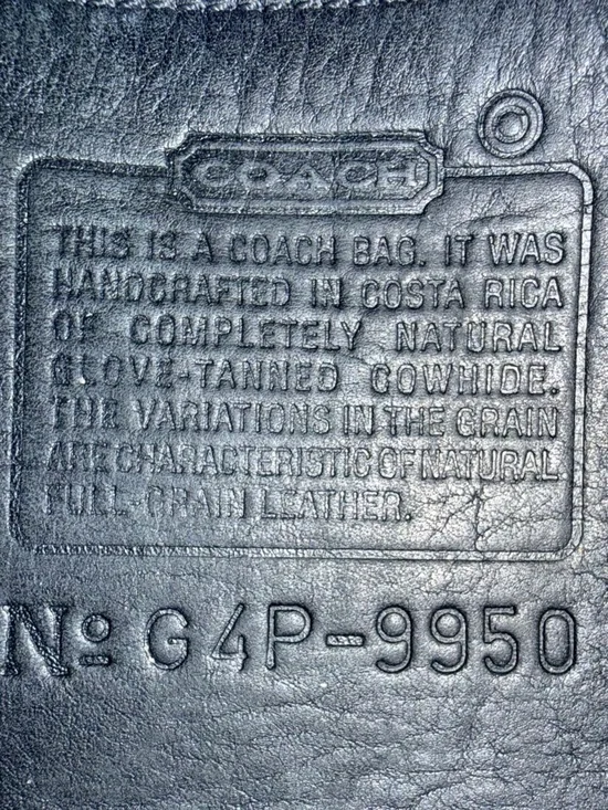 Coach Navy and Black Leather Crossbody Bag - Picture 6 of 7